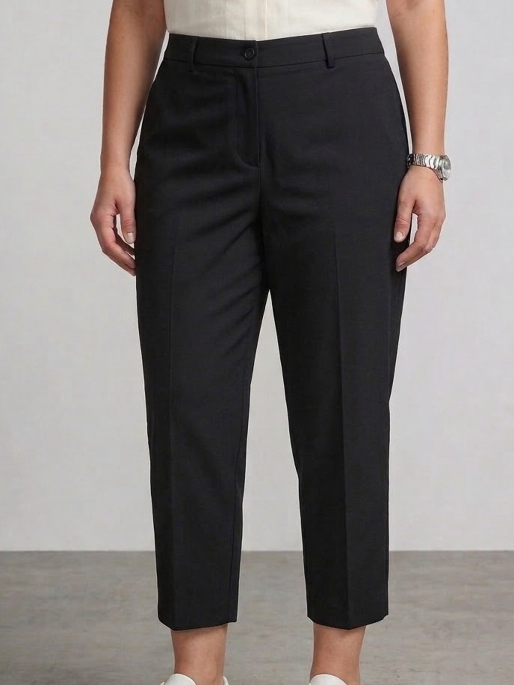 Hilary Radley Black Cropped Dress Capris